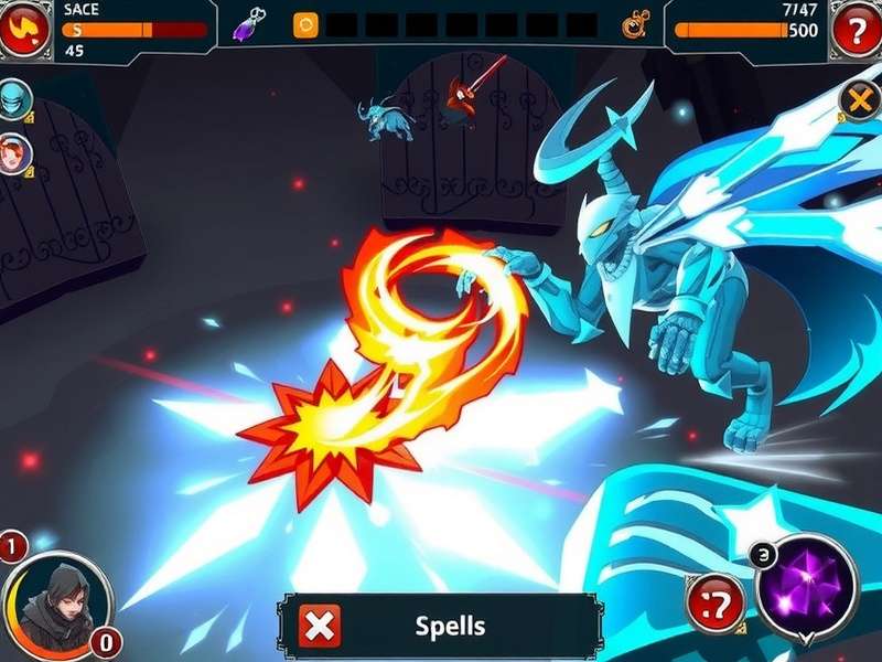 Mapusa Magicians game screenshot showing magical battle