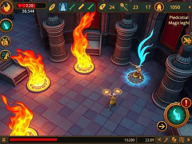 Mapusa Magicians spellcasting interface showing elemental magic